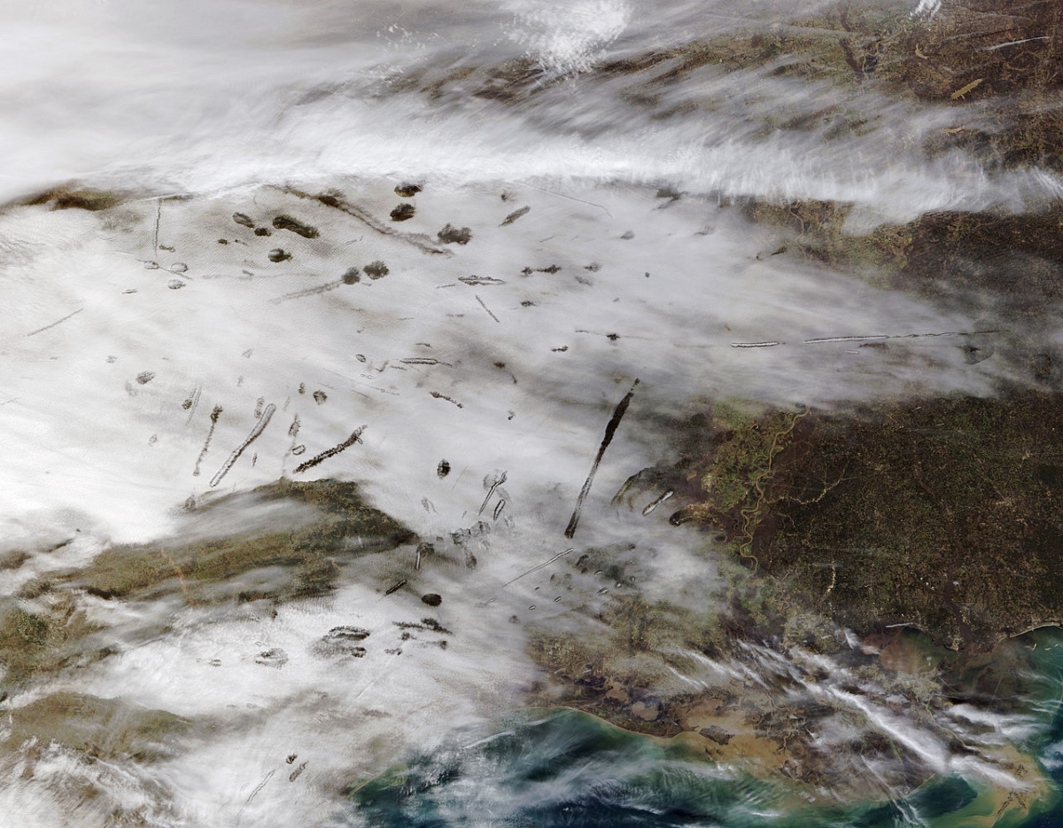 altostratus clouds from a satellite