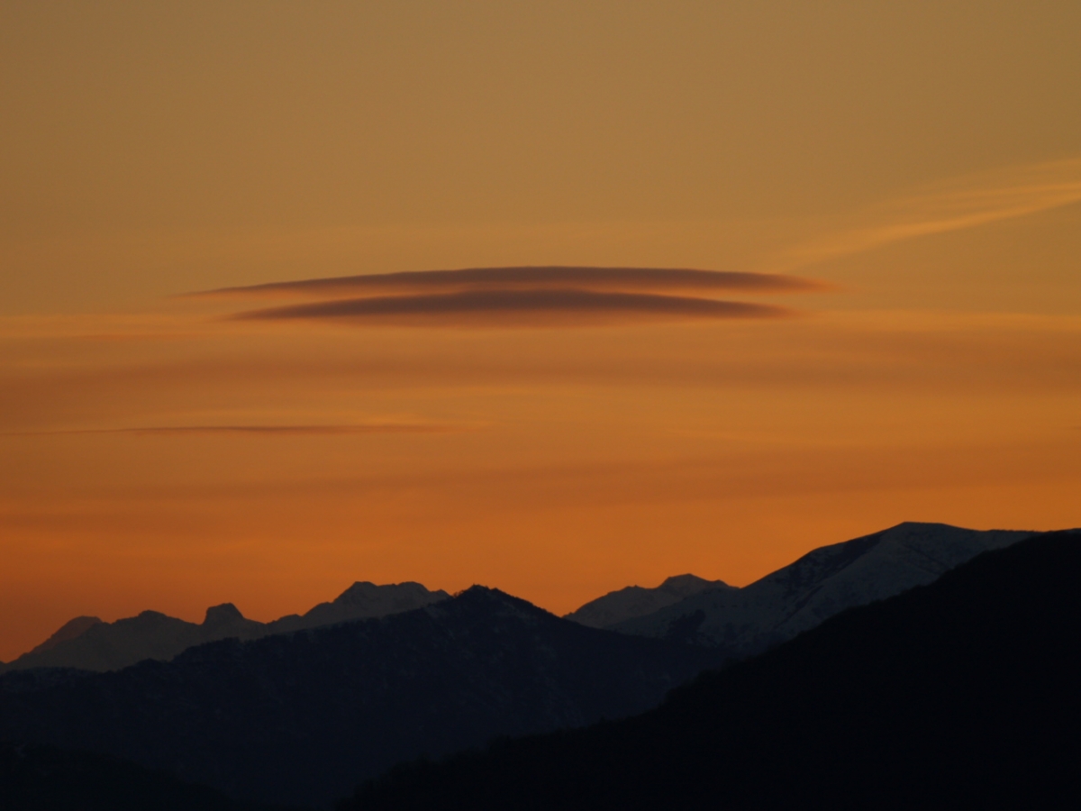 Mountain waves can induce lenticular clouds. Photo courtesy of Jacob Kollegger, hosted via skybrary.