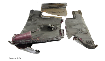 Recovered door components. Source: BEA [from official Report]