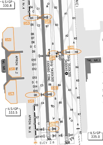 A320 A333 Shangtai 2016 aerodrome diagram